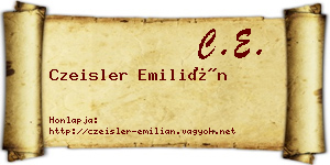 Czeisler Emilián névjegykártya